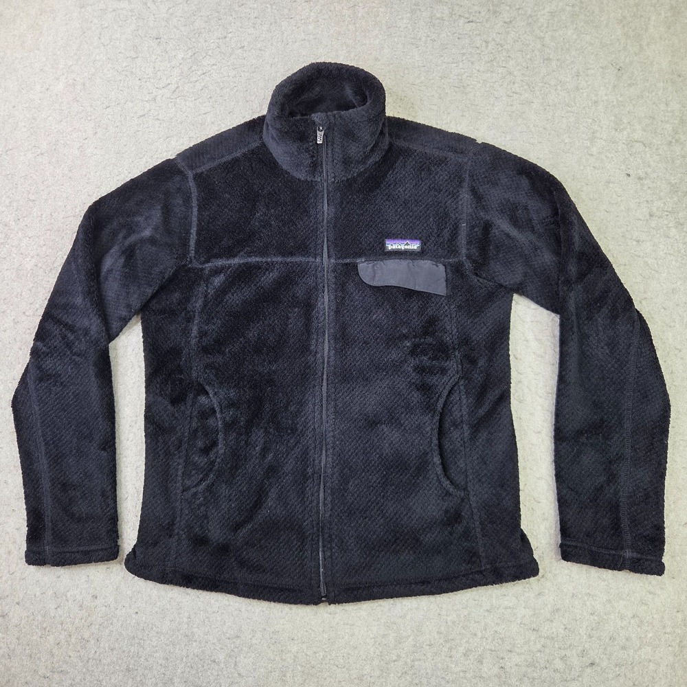 Patagonia Polartec Thermal Pro Womens S Full Zip Fleece Mock Neck Jacket Black